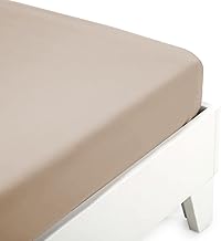 Morbidissimi Non-Iron Jersey Fitted Sheet 100% Cotton K332 Queen Size Taupe