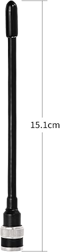Miniatura 4 de Superbat Antena UHF 400-470MHz Antena de radio bidireccional con conector macho BNC, paquete de 2 para transmisor-receptor de radio portátil CB,
