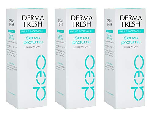 BUYFARMA PROMO PACK - 3X Deodorante Dermafresh Pelle Normale Senza Profumo da 100ml + OMAGGIO A SORPRESA