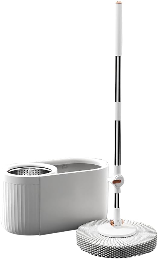 Spin Mop and Bucket with Wringer Set Telescopic Spin Wet & Dry Mops for Cleaning Hardwood Laminate Tile Floors