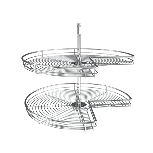 Rev-A-Shelf Chrome 32 Kidney Lazy Susans 2-Shelf, Standard