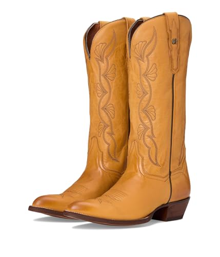 Dan Post Boots Womens Sunrise Canyon Pointed Toe Pull On Casual Boots Knee High Low Heel 1-2" - Yellow - Size 8.5 M