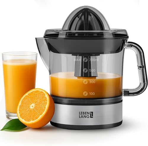 LEBENLANG Electric Citrus juicer - 2 cones & BPA-free I High juice yield & Large Volume I 24oz Orange juicer squeezer I Esprimidoras electrico Exprimidor de limones y jugo naranjas for Juicers Machine