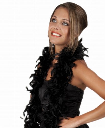 Preisvergleich Produktbild Boland 52785 - Federboa schwarz, 180 cm