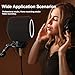 Microphone Wind Shield Pop Filter Microphone Isolation Ball, Acoustic Filter for Record Studios Mic, Sound-Absorbing Foam Five-sided Seal Design to Effectively Reduces Noise and Reflections
