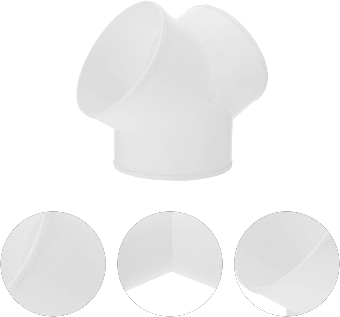 TEHAUX 2pcs Way Duct Connector for Exhaust Fans Compact Hose Adapter Space-saving Air Joint for Dryer Vent Cover Easy Installation Exhaust Fan Parts