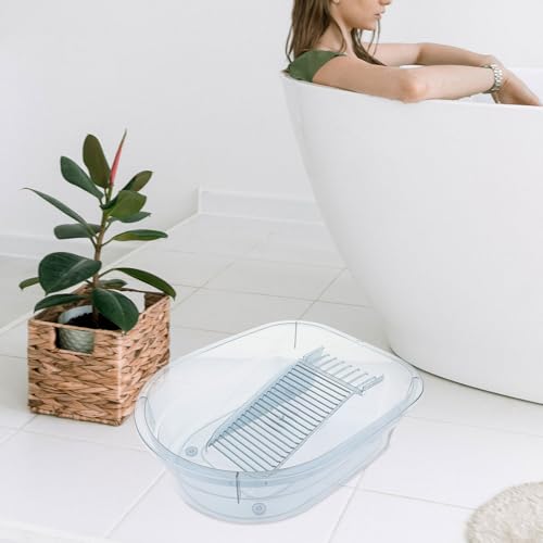 Lavabo para ropa SHOWERORO con tabla de lavar integrada de PP para un lavado manual cómodo 5