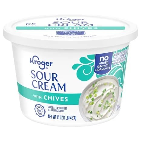 Sour Cream with Chives, 16 oz, Creamy and Tangy, for