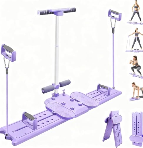 Lerpio Ski Exercise Machine with Phone Holder, Foldable Ski Machine Exercise Equipment, Simulated Ski Trainer, Thigh Master for Women, Home Leg Pelvic Floor Muscle