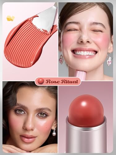 SHEGLAM Buttery Bliss Blush Stick Cream Milk Makeup Blush-Rose Ritual - Thumbnail 4