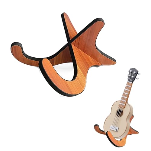 Support pour Ukulélé,Supports de Guitare Pliable,Support pour Guitare en Bois Détachable,Pliable Instrument Stand,Support de guitare portable en bois,Support pour Ukulélé en Bois Détachable