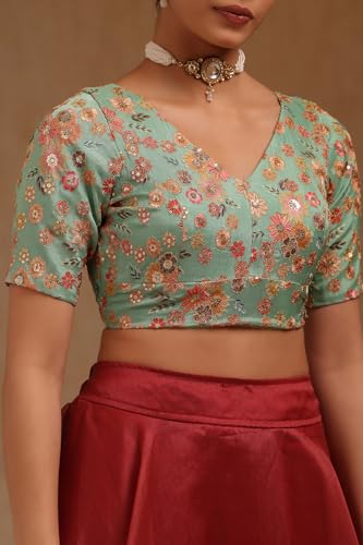 Chemisier matelassé à sequins Soch en georgette brodée pour femme