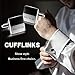 Men's Cuff Links Personalized Name Cufflinks for Men Shirts Cufflinks Custom 26 Alphabet Initial Letter Cufflinks for Husband Fashion Dazzle Tuxedo Cufflinks Business Wedding Cufflinks Father's Day