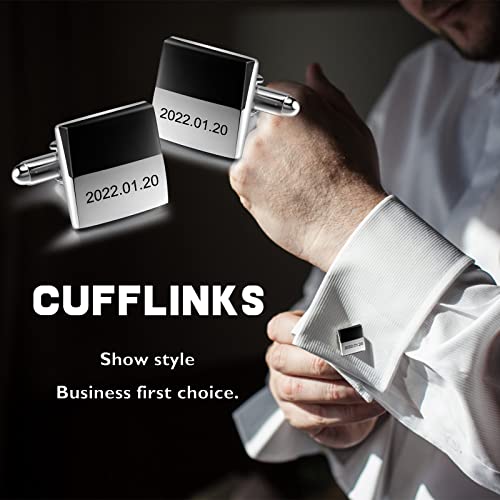 Mancuernillas personalizadas para hombre con grabado miniatura 3