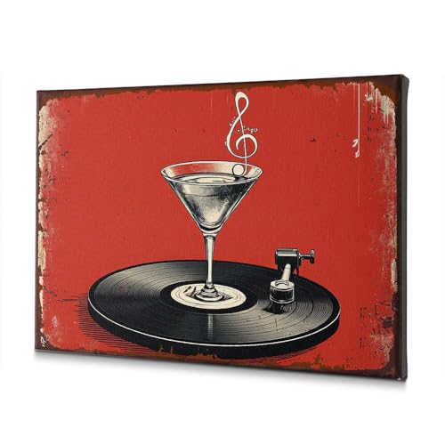 Décoration murale en vinyle pour habiller un mur vide toile musique cocktail