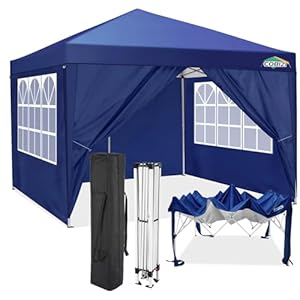 COBIZI Tuinpaviljoen van 3 x 3 m met 4 afneembare zijpanelen, opvouwbaar, waterdicht en uv-bescherming, draagbare pop-up tent voor feest, bruiloft, buitenevenement,