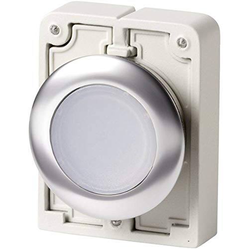 Bouton poussoir lumineux Eaton 182950 à encastrement plat blanc