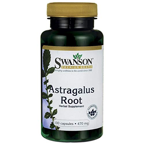 Swanson Astragalus Root - Herbal Supplement Promoting Immune System Support - Natural Formula Supporting Heart & Liver Health - (100 Capsules, 470Mg Each) #TOP1