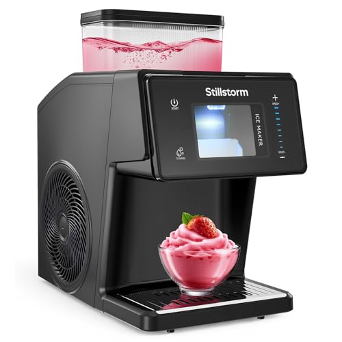 Stillstorm Shaved Ice Machine Snow Cone Maker No Ice Needed，Snowflake Machine with RapidChill Technology, Auto-Clean SUS304, Adjustable Speed Snowflake Maker for Home, Party, Bar... by Stillstorm - Used condition - US$99.29
