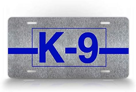 SignsAndTagsOnline K-9 Law Enforcement Police License Plate Silver and Blue K-9 Dog Auto Tag image 4