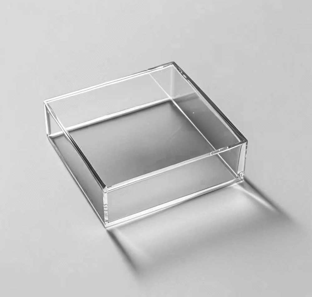Zestaw naczyń kwadratowych ze szkła kwarcowego – 1 szt. – Idealny do zastosowań laboratoryjnych i hodowlanych(50x50x50mm)