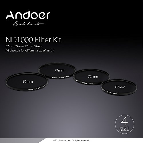 Andoer Andoer 82 mm ND1000 10 Stop Fader filtro de densidade neutra para câmera Nikon Canon DSLR