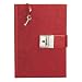 Eccolo Made in Italy Leather 5 x 7-Inch Locking Journal Diary, Red