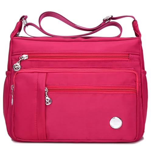 Crossbody Purse for Women Multi Pocket Shoulder Handbags Waterproof Nylon Purse and Handbags Messenger Bag - Main Image