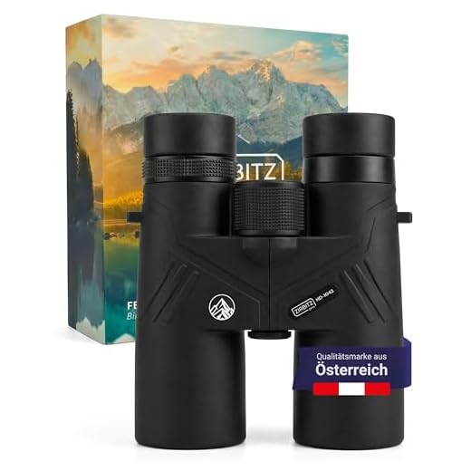 ZIRBITZ® HD Fernglas 10x42 leistungsstark & IPX7-wasserdicht - Outdoorfernglas stufenlos einstellbar für Wandern, Reise, Jagd & Vogelbeobachtung - Robuster Feldstecher für Erwachsene & Jugendliche