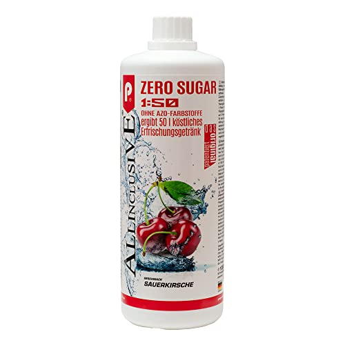 Prosport - Allinclusive ZERO SUGAR - Sauerkirsche - Premium Getränkekonzentrat 1:50 - Vitaldrink - 1 Liter - 50 Portionen - Vitamin B1, B6, B12 Cover