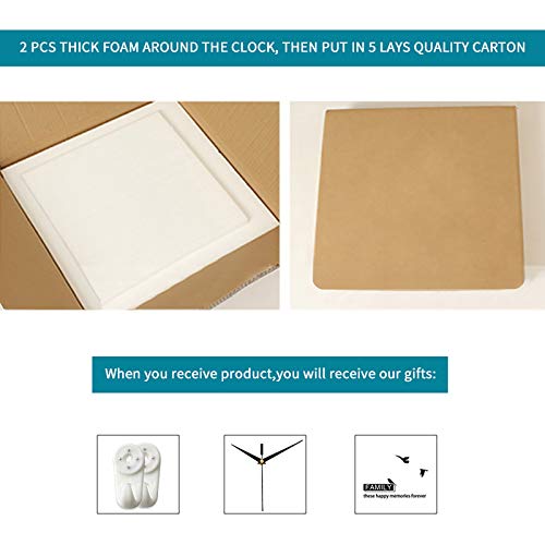 Yijidecor Large Wall Clocks For Living Room Decor Modern Silent Wall Clocks Battery Operated Non-Ticking For Bedroom Office Kitchen Home Metal Glass Decoration Wall Watch Clock Quartz For Indoor House #TOP6