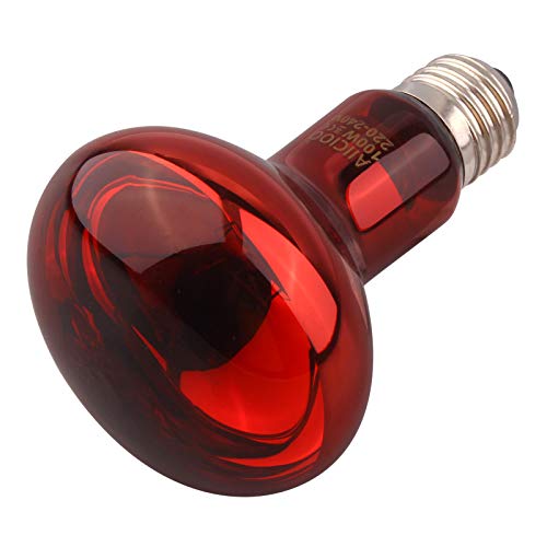 AIICIOO Infrarood Warmte Lamp - Reptiel Verwarming Lamp Spot voor Hagedissen Schildpadden Snakes Spinnen Draak, 100W 2pack, Rood - Afbeelding 5
