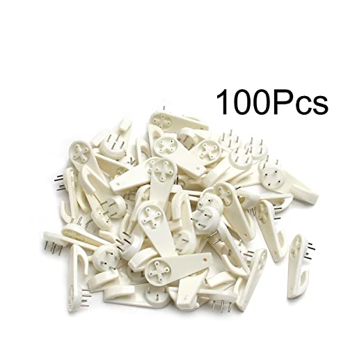 Image of Nails for Hanging Pictures,Picture Hooks Hardwall Hanger for Hardware, Fasteners & Hooks Wall Mount Non-Mark Hook Picture Photo Frame Hangers(100pcs,50*21mm)