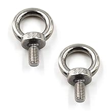 M16 Ring Shape Lifting Threaded Eye Bolt 304 Stainless Steel for Eye Nut Fastener-2 Pack