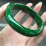 Brazaletes para Mujer, brazaletes de Jade Real, joyería Fina para Mujer, Piedra de Jade Natural auténtica, Brazalete de jadeíta Esmeralda, Pulseras Hechas a Mano, Accesorios (Color de la Gema: