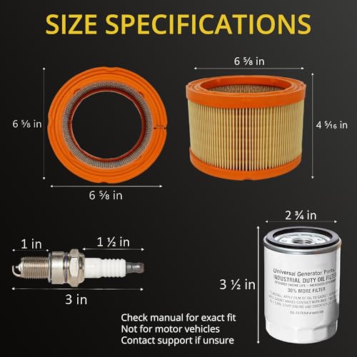 Universal Generator Parts Replacement for 0G5894 and 07185ES w/ 496018T Spark Plugs (Kit1) by Universal Generator Part - Image 4