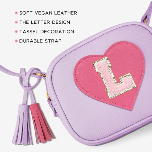 Image of KKXIU Birthday Gifts for Girls Initial Toddler Purse Cute Kids Crossbody Bag