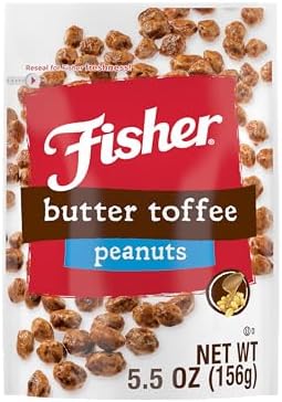 Fisher Snack Butter Toffee Peanuts, 5.5 Ounces, No Artificial Colors or Flavors