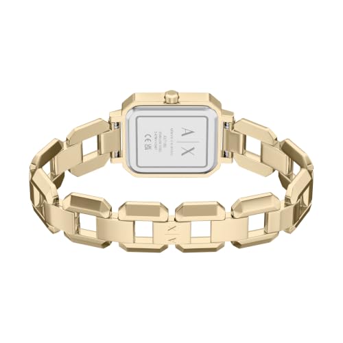 Image of Armani Exchange A|X Women's Watch, Square Three-Hand Stainless Steel Watch for Women