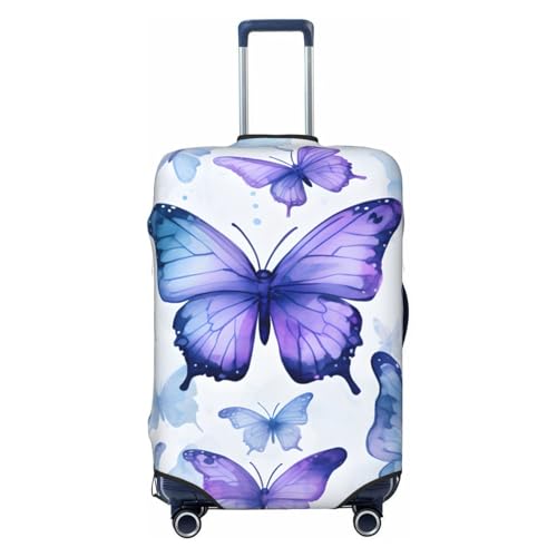 Watercolor Butterflies Luggage Cover for Suitcase Spring Bird Elastic Suitcase Cover Protector Luggage Sleeve Anti Scratch Dust Fits 25-28 Inch