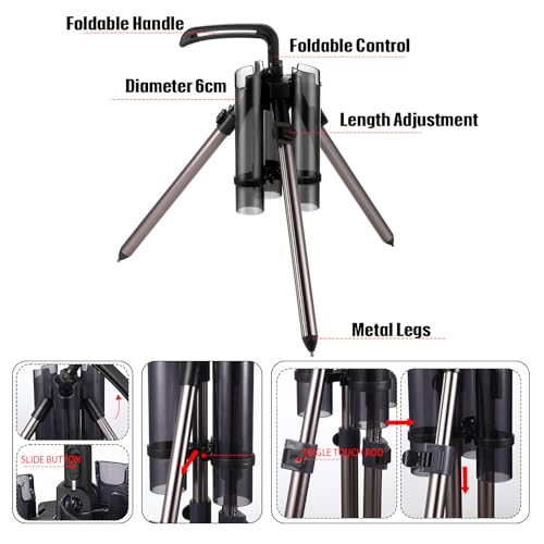 image for Gisafai Fishing Rod Carrier Surf Fishing Holder Foldable Pole Holder S