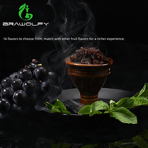 Brawolfy Hookah Shisha Flavors Set, Tobacco & Nicotine Free Molasses, Fruit Flavor Mix With Premium Flavors And Scents, 100 Grams Of Hookah Flavors (3Pcs-B) #TOP4