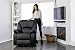 ECODE Sillón de Masaje Relax Monaco, 10 Vibromotores Ondulantes, Reclinación 160º, Función...