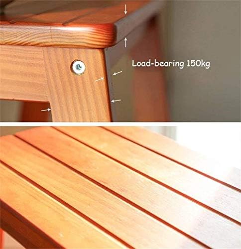 Solid Wood Folding Step Ladder Stool - Multifunctional Chair for Changing Shoes, Ideal for Home Use