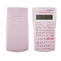 KK-82MS-D Portable Scientific Calculator Engineering Scientific Functional Calculator with 240 Functions Two-Line Display for Back to School Supplies Students Teachers Business Office Home(Pink)