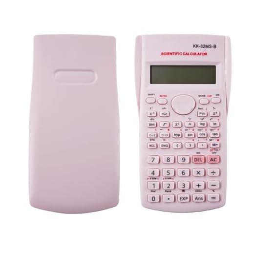 KK-82MS-D - Calculadora científica portátil con 240 funciones, pantalla de dos líneas para material escolar, estudiantes, profesores, negocios, oficina, hogar (rosa)