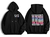 Pingyongchang Mental Health Awareness Sweatshirt for Women You Matter Inspirational Message Graphic Hoodie-Black XL