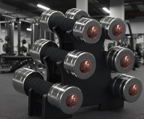 Image of SFZ Steel Chrome Dumbbells Set With Cushion Grip 2kg to 10kg [Pack of Two] (5)
