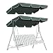 Produktbild QINYA Hollywoodschaukel Hollywoodschaukel Ersatzdachhollywoodschaukel Wetterfest Ersatz Bezug Sonnendach Schaukel Dach 900D Oxford Stoffmaterial (142 * 120cm,Green)