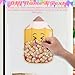 57pcs Magnetic Pencil Reward Jar, 8x12Inch Personalized Wooden Reward Jar System, Pencil Chart Bottle with Display Stand Letter Sticker Cord Magnet for Student Teacher Classroom (Happy Pencil)